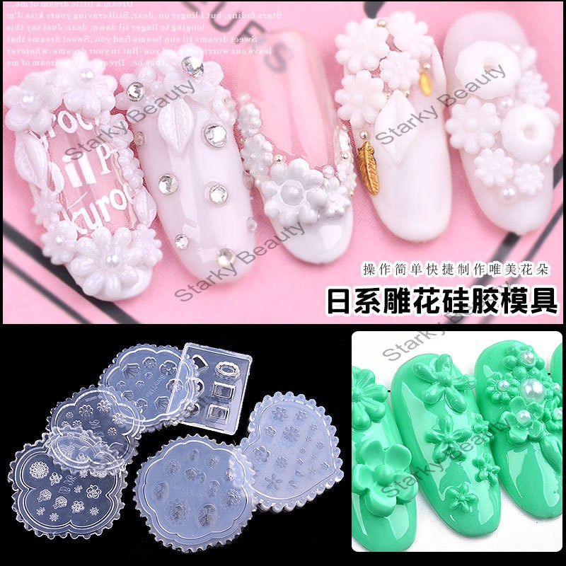 Professional Sculpting Mold Nail Art Carve 3D Acrylic Nail Art Molds