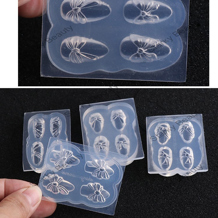 Nail Silicone Mould Bow Ribbon 3D Stereo Silicone Mould