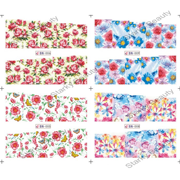 New arrival water transfer nail decals nail art stickers Flower design