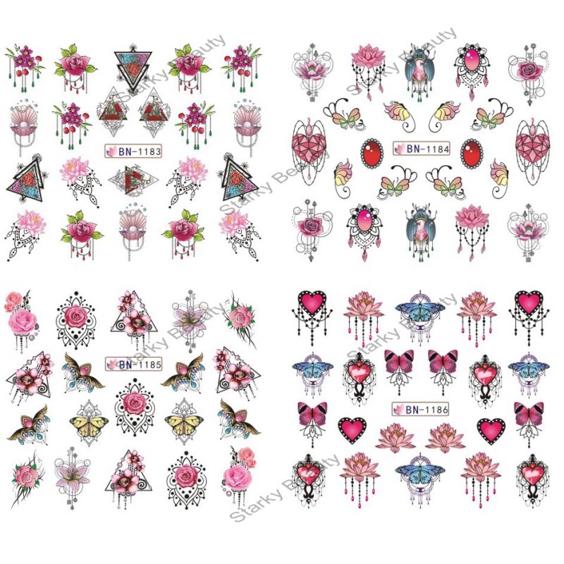 color jewelry, insect jewelry water nail stickers