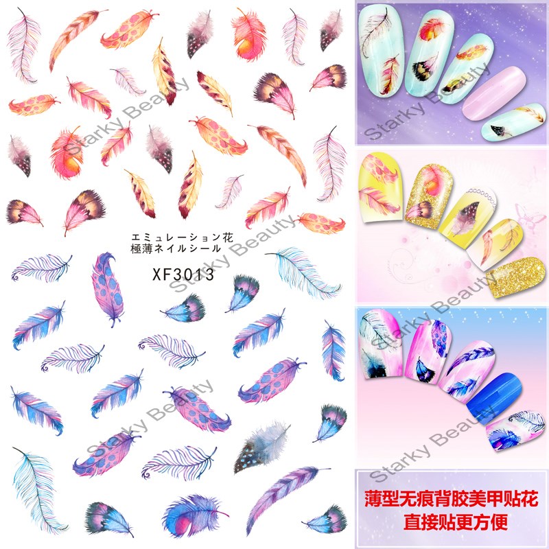 3D Design Self adhesive Tip Nail Art Stickers