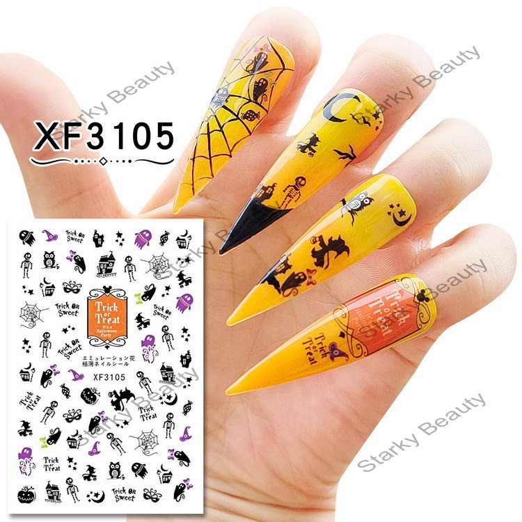 Halloween Designs Nail Art Decals Self-Adhesive Nail Art Sticker