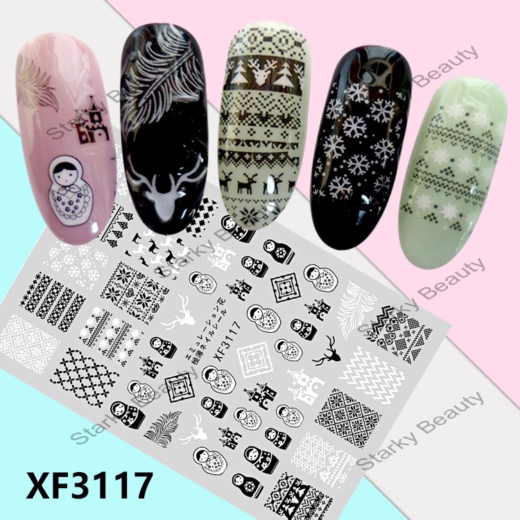 Christmas Designs Nail Art Decals Self-Adhesive Nail Art Sticker