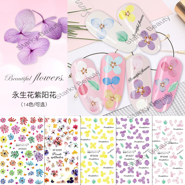 Flower Designs Nail Art Decals Self-Adhesive Nail Art Sticker