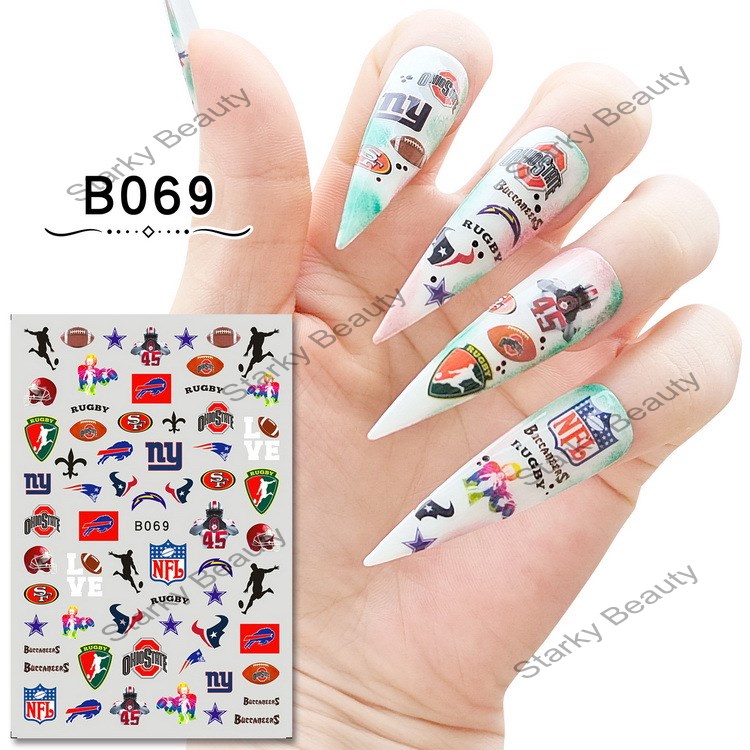 16 Designs Nail stickers sports