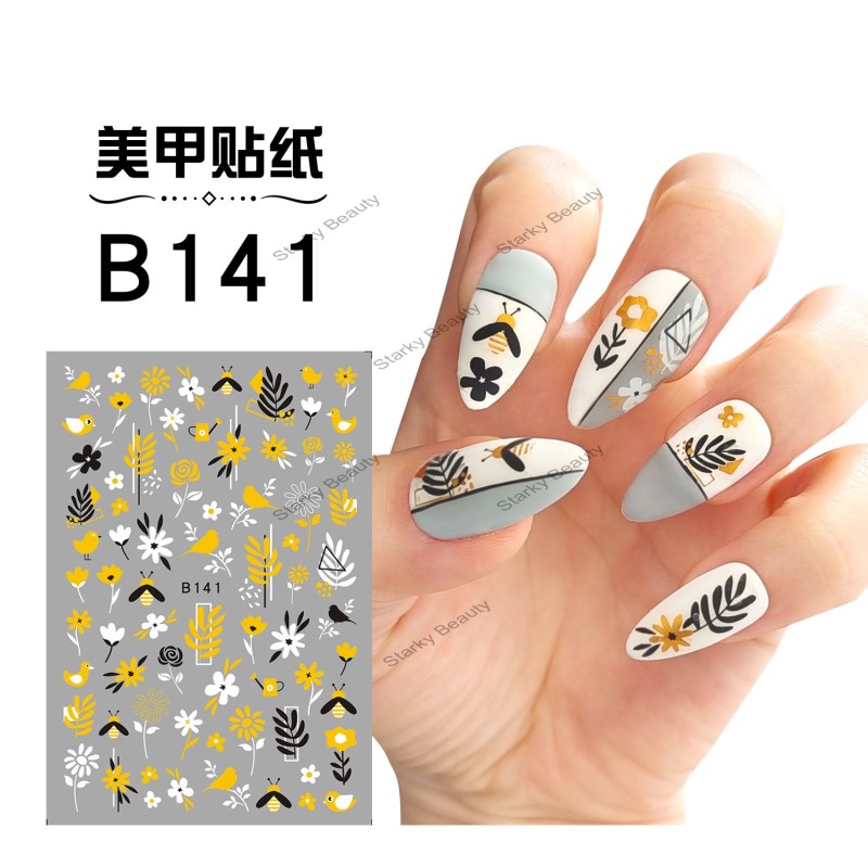 Spring and summer flowers and plants series Nail stickers