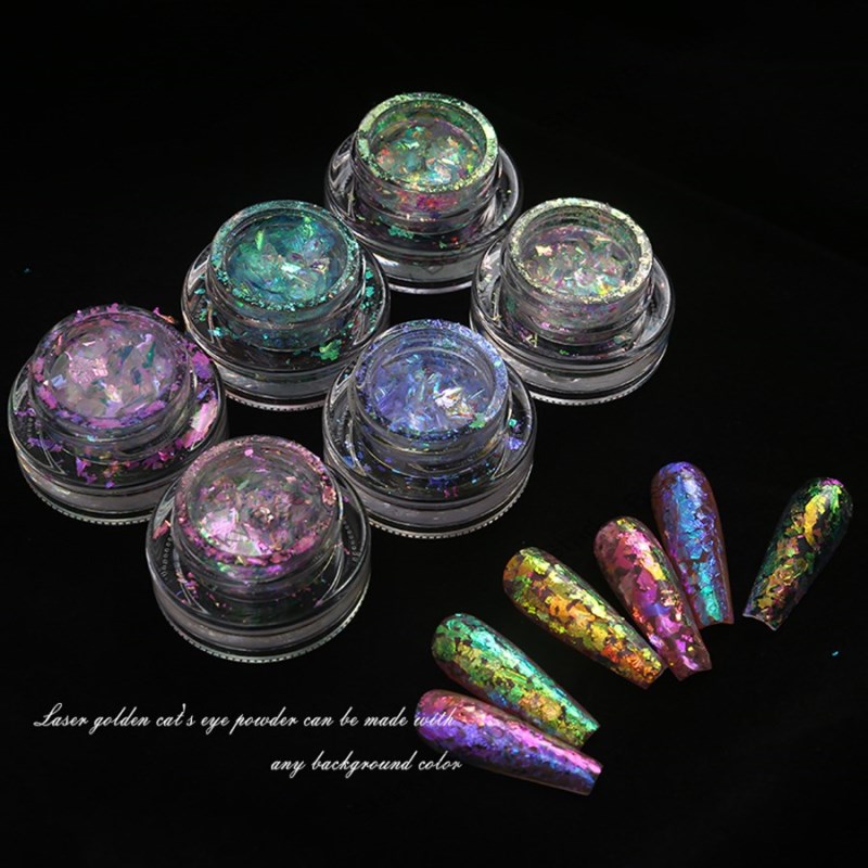 Nail Art Ice Crystal Aurora Thin Opal Powder Dream High Flash Nail Cloud Brocade Sequins