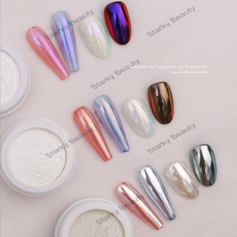 Nail Art Moonlight White Fairy Aurora Powder Super Flash Mirror Flour Fine Glitter