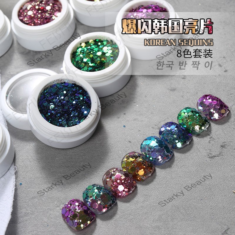 2022 New Large Sequins Nail Art Sequins