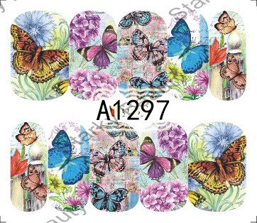 DIY Nails Art Deals Water Transfer Printing lovely butterfly Stickers For Manicure Salon