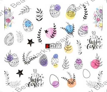 2020 Easter water nail sticker