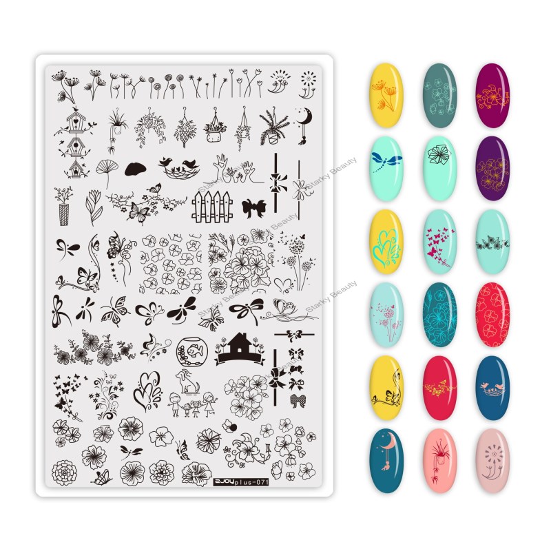 2022 New Design Nail Art Stamping Image Plate