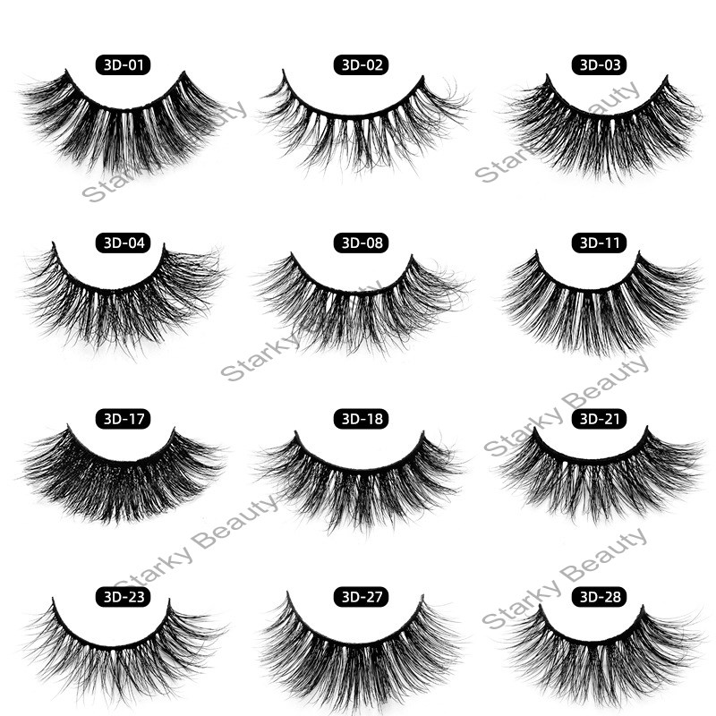 3d mink false eyelashes multi-layered natural thick mink eyelashes