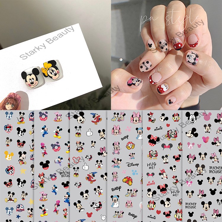 New nail stickers cute cartoon Mickey 3D adhesive nail stickers