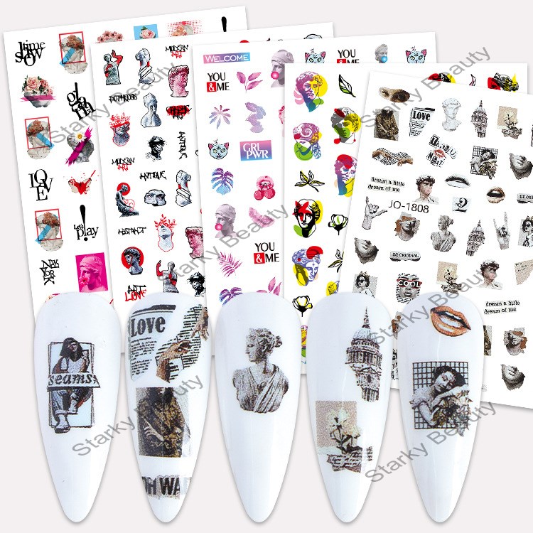 New avatar manicure plaster David avatar lips nail sticker