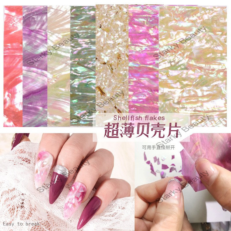 Ultra-thin shell nail art jewelry nail decoration