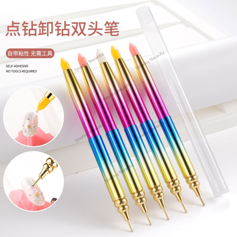 nail point drill crayon double-head unloading drill pen metal pen to take drill nail pen