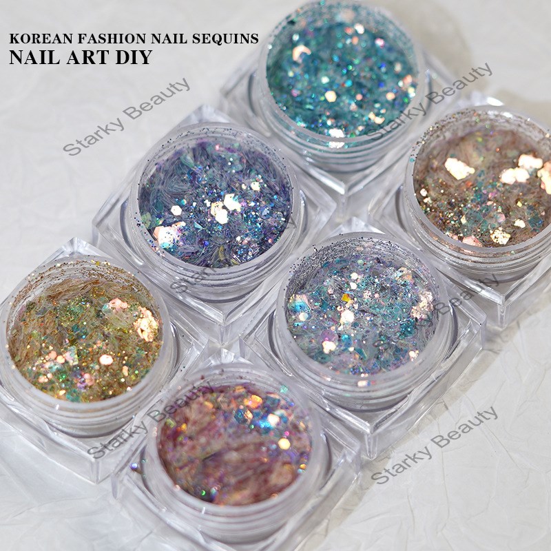 Symphony Large Sequins Nail Art Jewelry Glitter Set Wholesale