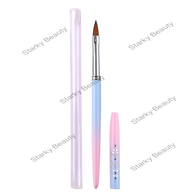 Nail Art Metal Symphony Gradient Crystal Pen Mink Kolinsky Hair Nail Brush