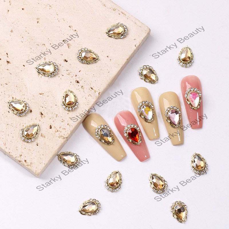 Alloy Water Drop Diamond Jewelry Metal Nail Art Alloy Jewelry