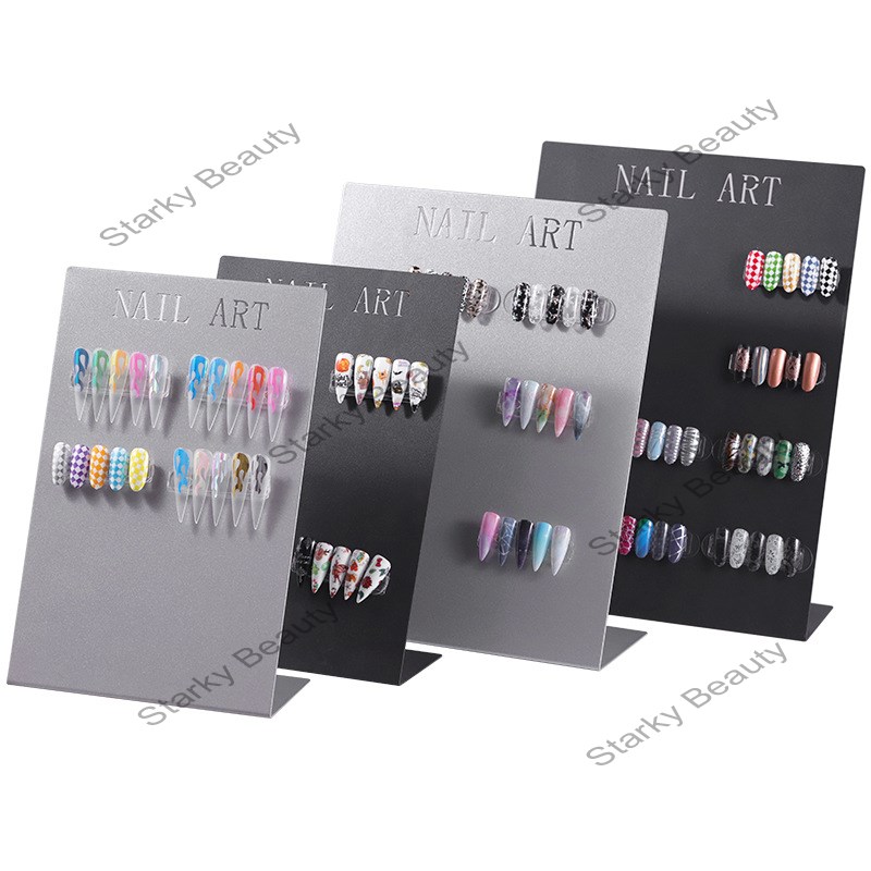 High-grade metal display board magnetically adsorbs nail art works into display board iron display