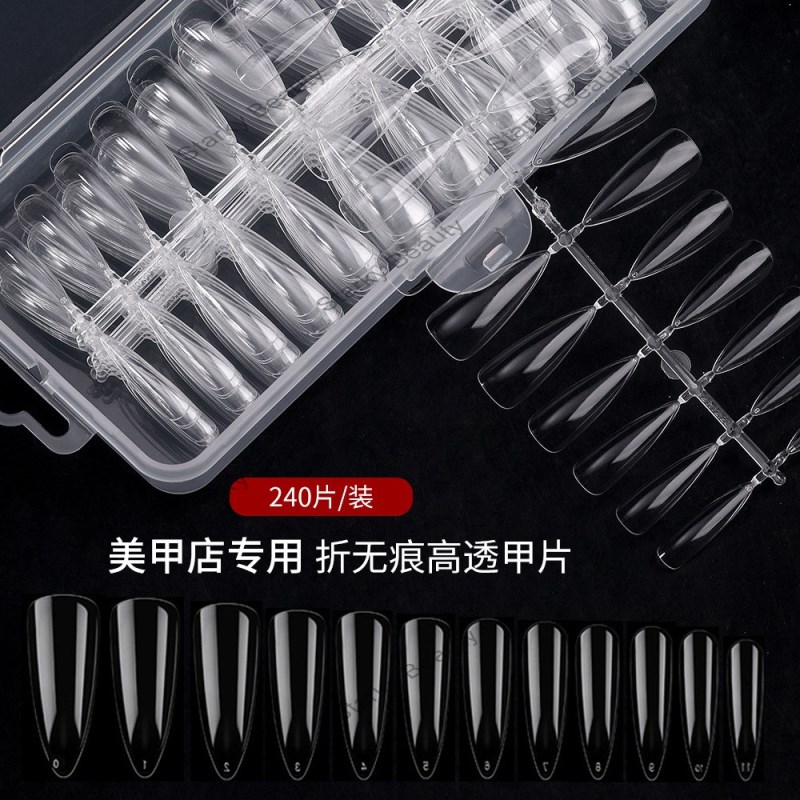 240 pieces long water drop square trapezoidal false nails tips