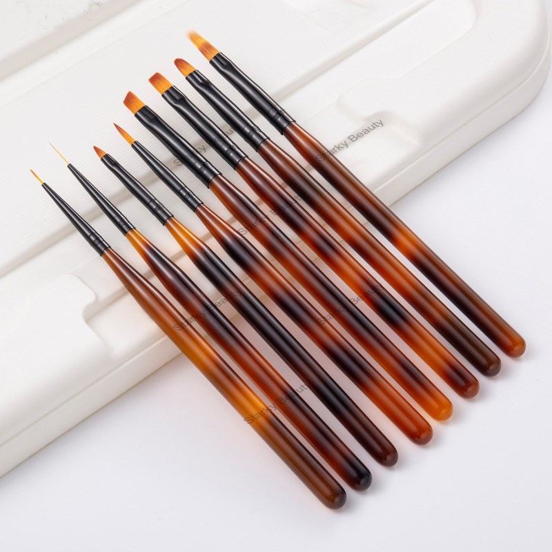 New Amber Handle  Nail Brush Set