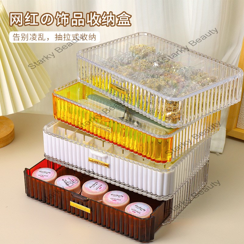 Storage box, drawer type desktop sorting tool, divided nail shop accessories