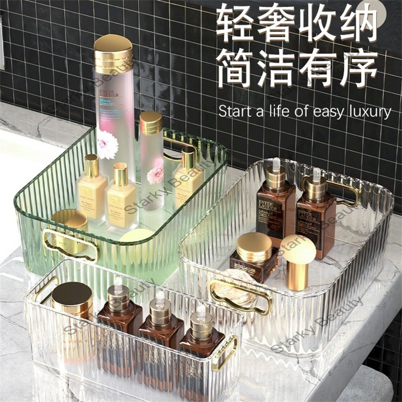 Luxury desktop storage lipstick facial mask transparent acrylic cosmetics finishing box