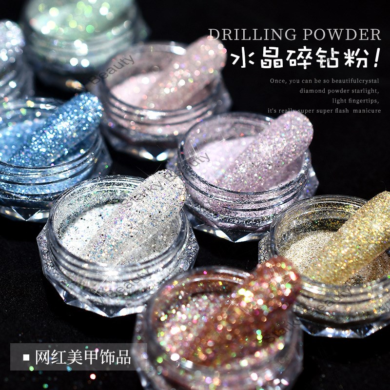 Nail crystal broken diamond powder explosion flash mixed micro diamond crystal nail sequins