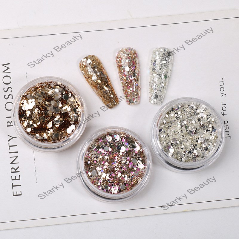 2022 Nail Powder Snow Velvet Cellophane Mermaid Sequin Set