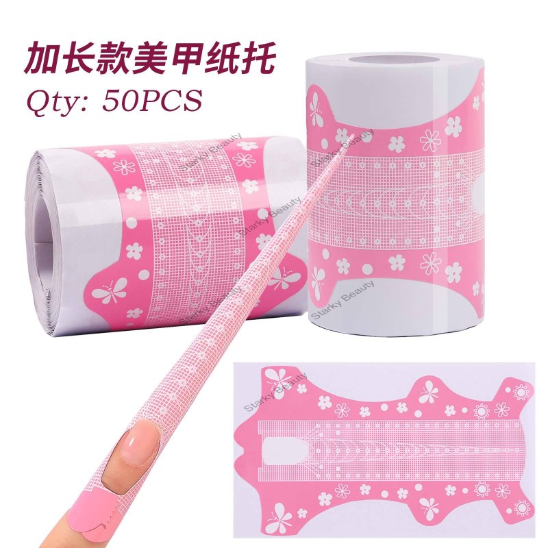 New aluminum paper holder Paper for nail pink extended nail form