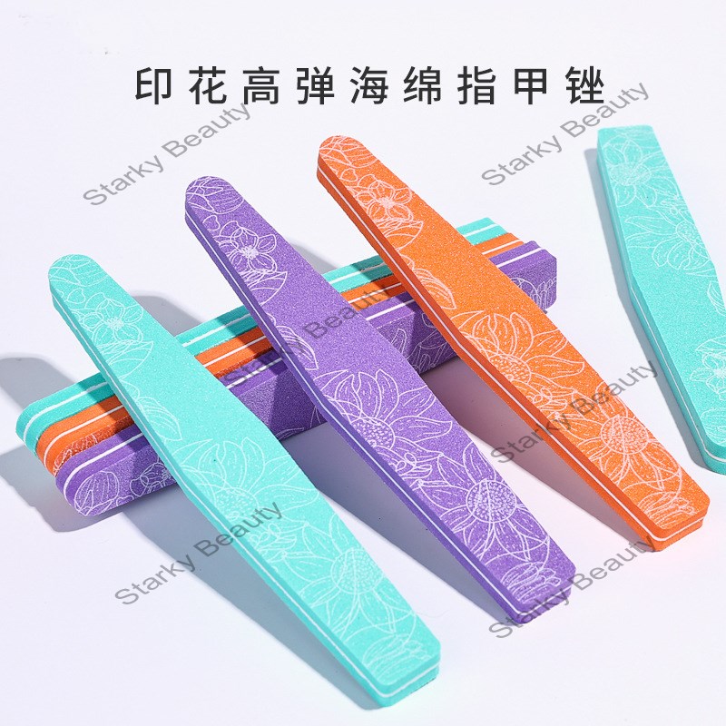 high elastic washable diamond sponge polishing printing nail file