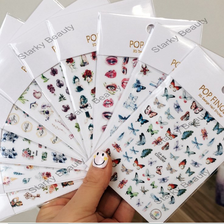 Spring manicure sticker New flower spring butterfly manicure sticker