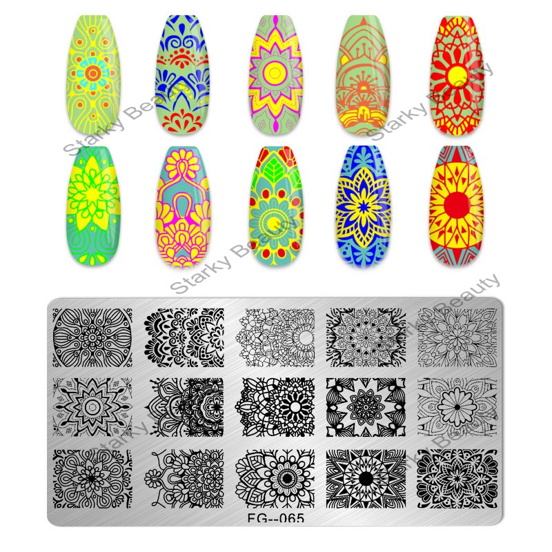 Stainless steel nail printing plate DIY color painting printing transfer template