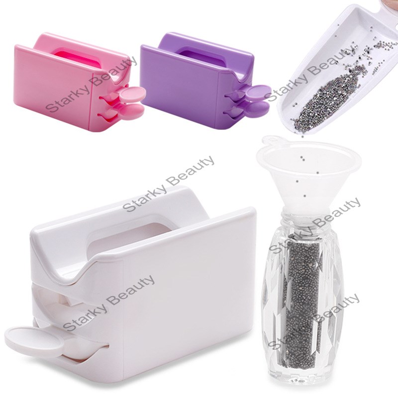 Nail jewelry powder sequin glitter recycling box