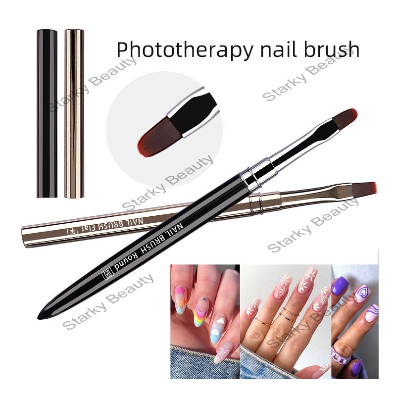 Flat Head Round Head Nail Gel Brush