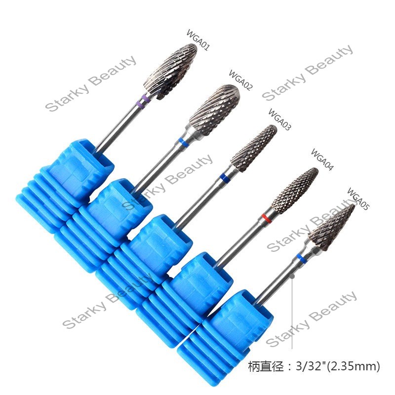 Nail tungsten steel polishing head, blue drill bit, electric nail remover tool