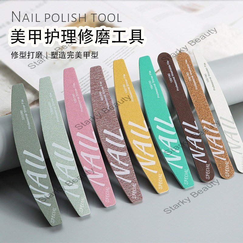 High quality professional nail file Sponge polishing strip Double sided nail file can be repeatedly