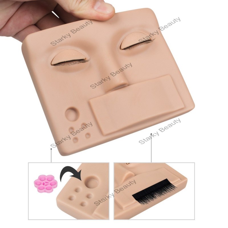 Silicone three-dimensional detachable eyelash practice table base