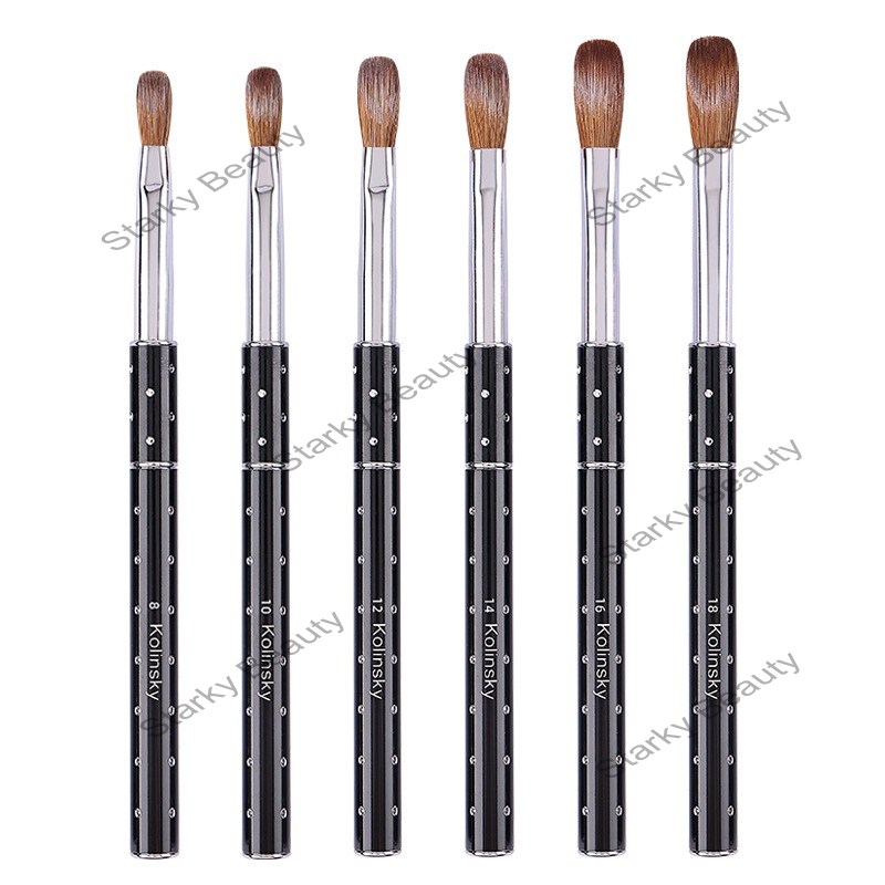 New Pure Mink Crystal Pen Kolinsky Nail Brush Siberian Nail Carving brush