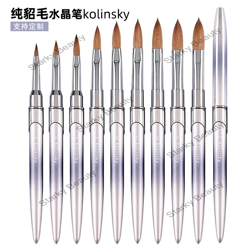 Nail Enhancement Sable Hair Pen Carving Brush Kolinsky Nail Brush Sable Hair