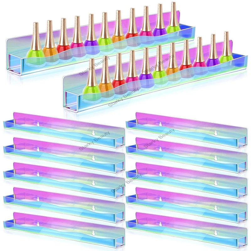 Colorful acrylic nail rack display rack acrylic wall rack wall storage rack