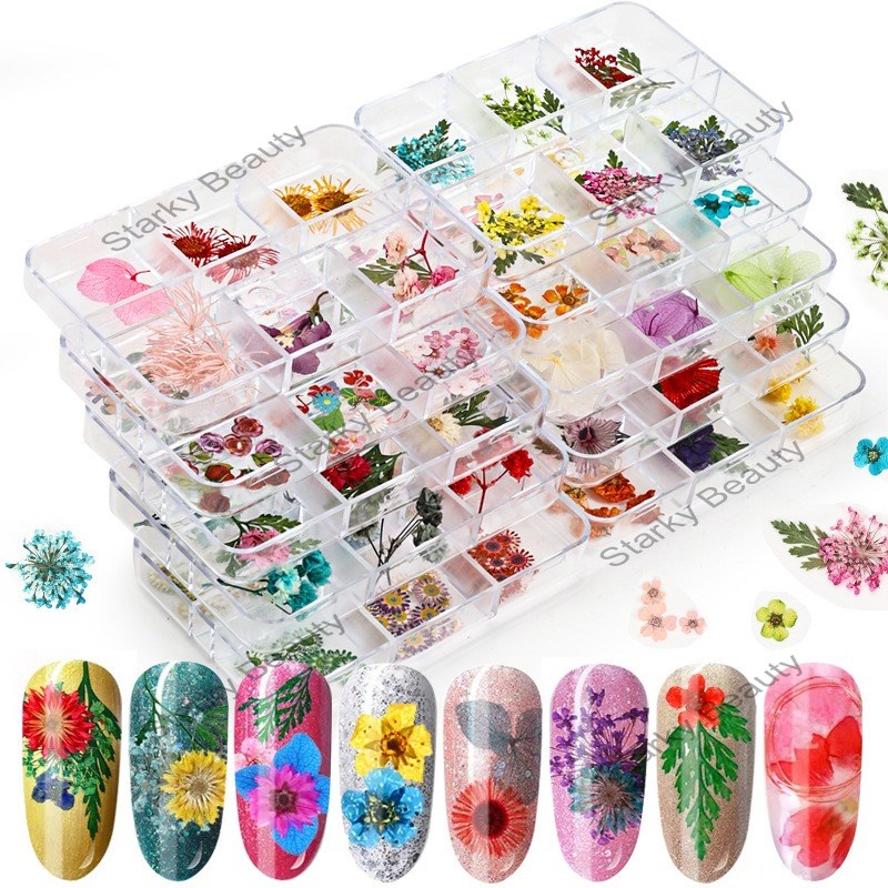 Japanese manicure dry flower flower full sky star petal nail dry flower decoration