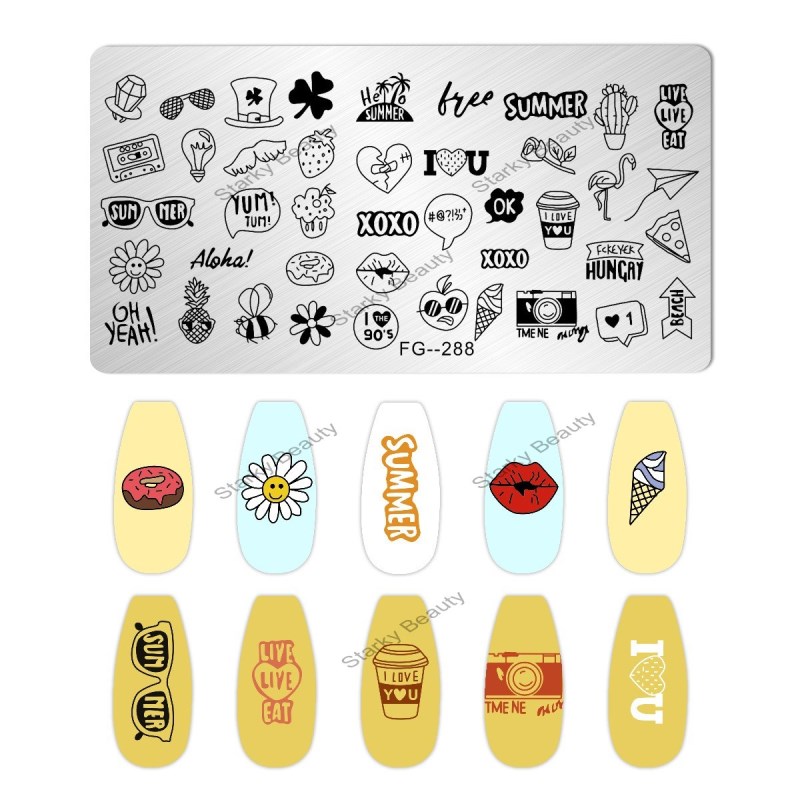 Nail Stamping Plates Nail Art Stamp Manicure Templates