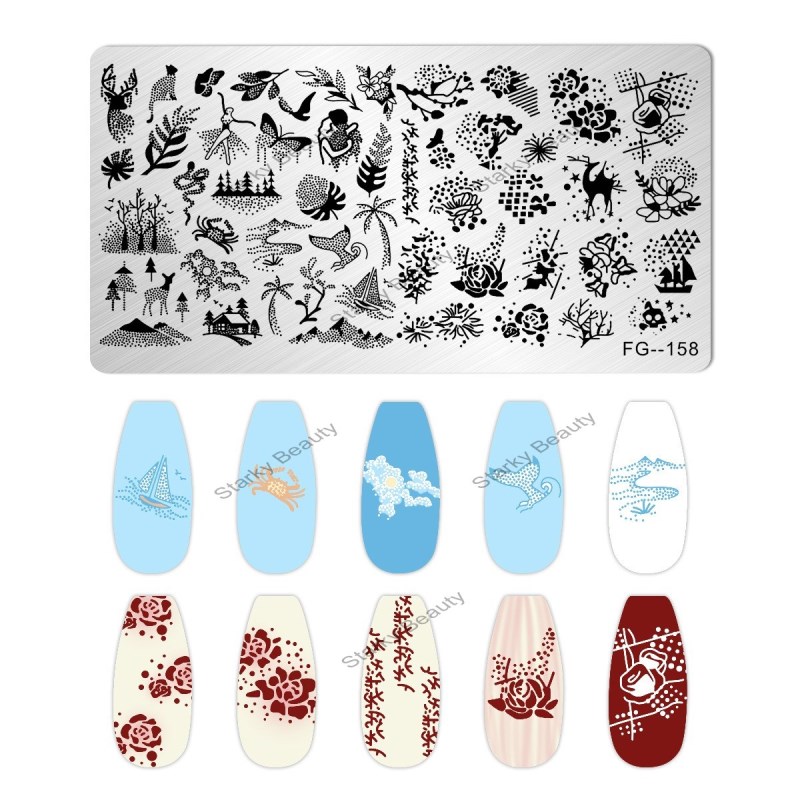 Nail Stamping Plates Nail Art Stamp Manicure Templates