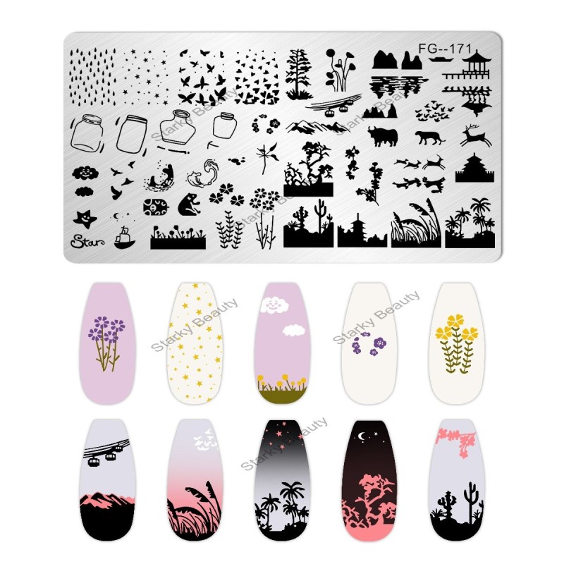 Nail Stamping Plates Nail Art Stamp Manicure Templates