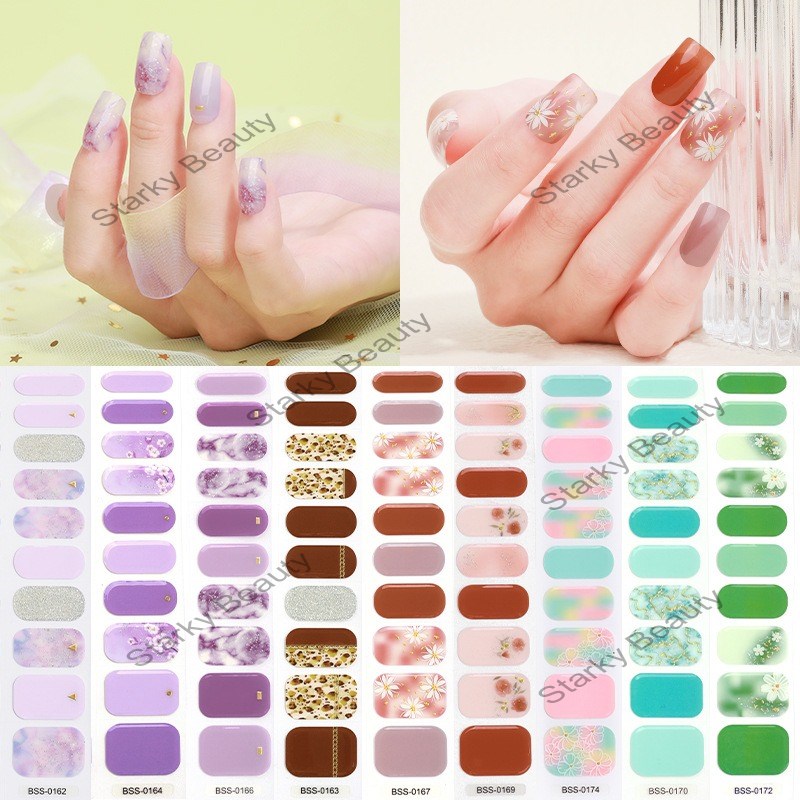 gel nail sticker nail sticker semi curing UV nail sticker