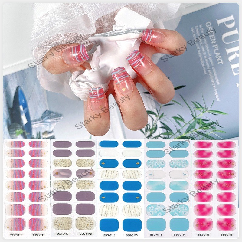 Gel nail care stick Customized semi curing nail care sticker nail care sticker