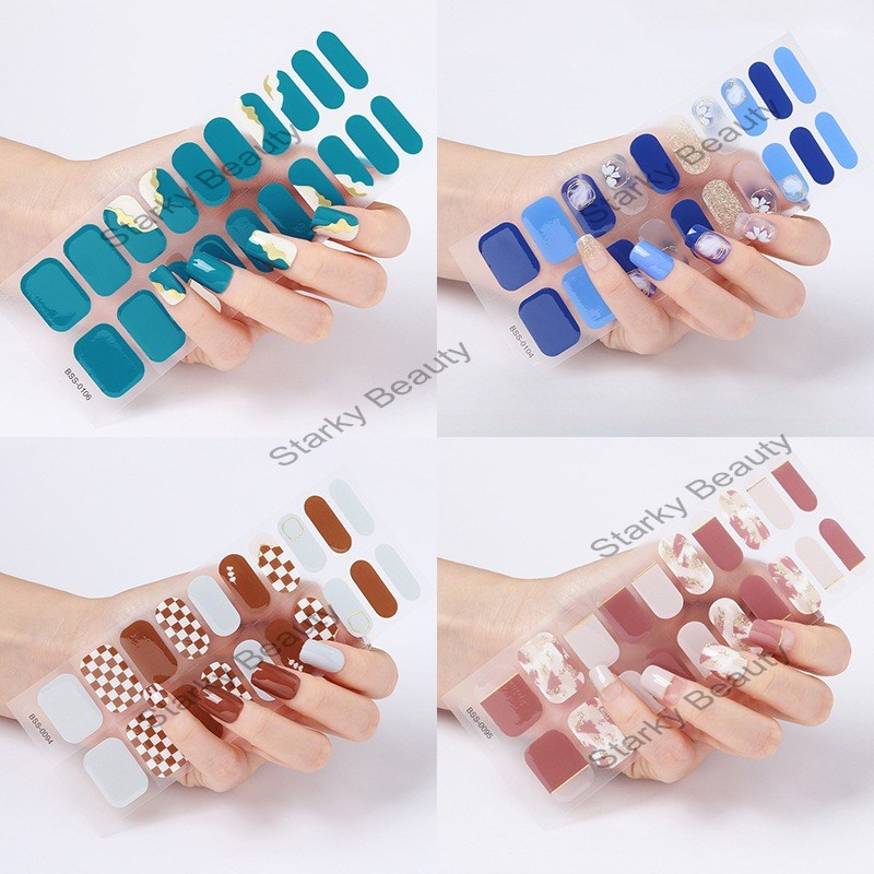 gel nail sticker nail sticker semi curing UV nail sticker